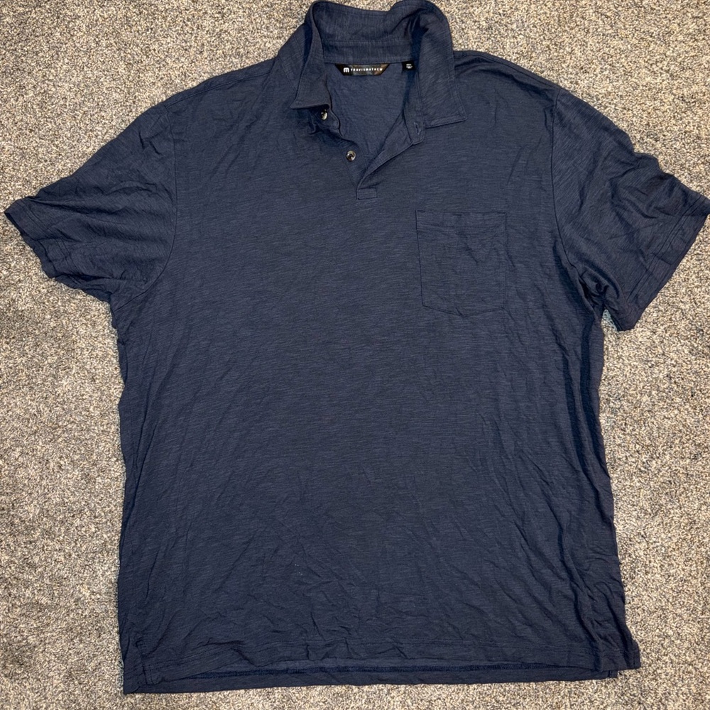 Travis Mathew Dark Blue Polo Shirt